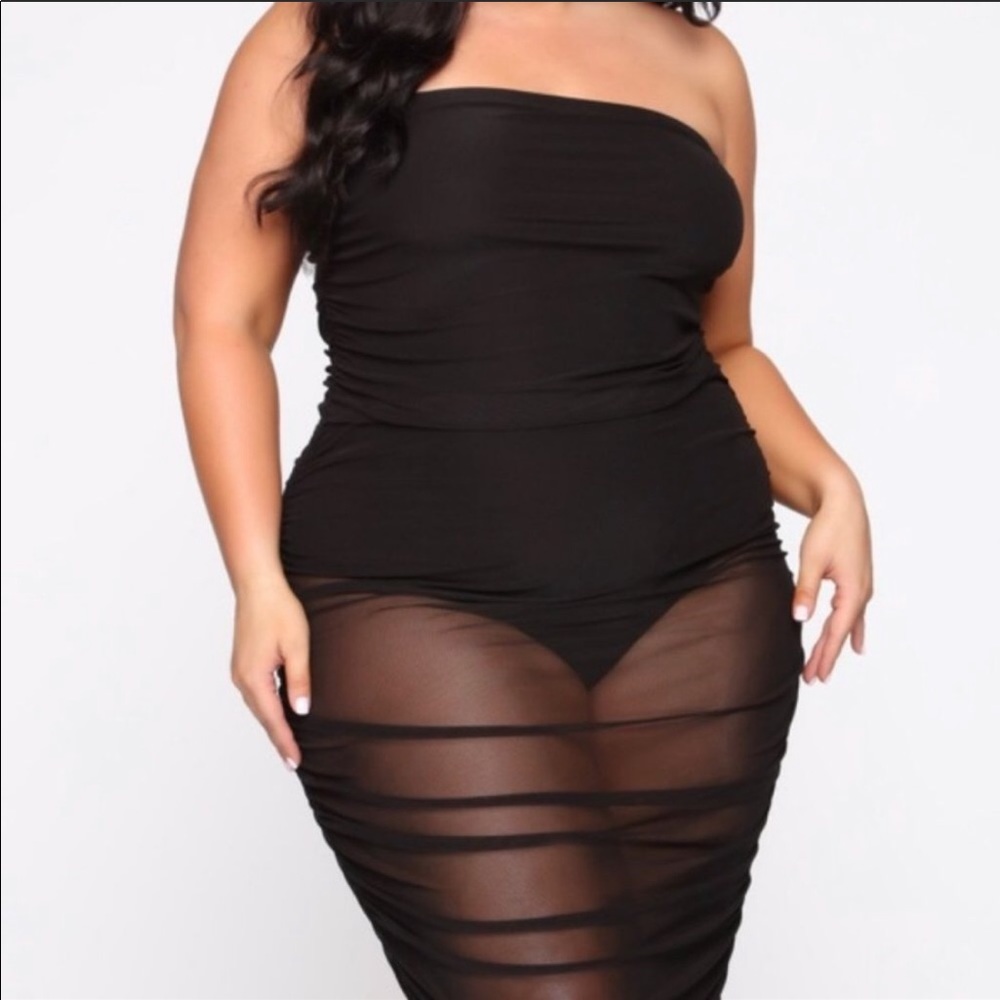 Fashion Nova Plus mesh stretchy dress size 3X